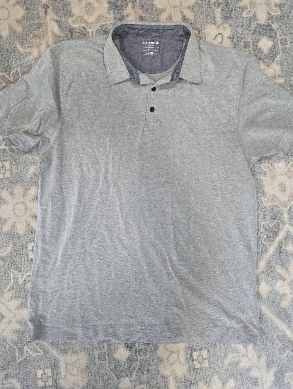 Kenneth Cole Light Gray Men's Polo Shirt